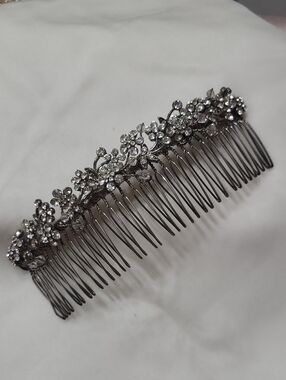Sterling Silver Crystal Haircomb
